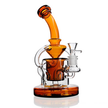 Load image into Gallery viewer, 8.7&quot; Amber Swiss Egg Bubbler
